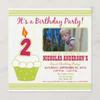 2ème chaux d'invitation de fête d'anniversaire de