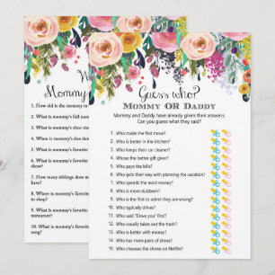 Invitation 2x Jeu Flower Garden Baby shower 5x7" Taille