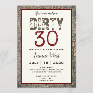 Invitation 30 30e anniversaire sale