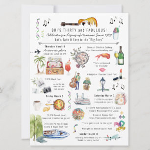 Invitation 30 ans et Fabuleux   Itinéraire d'anniversaire à l