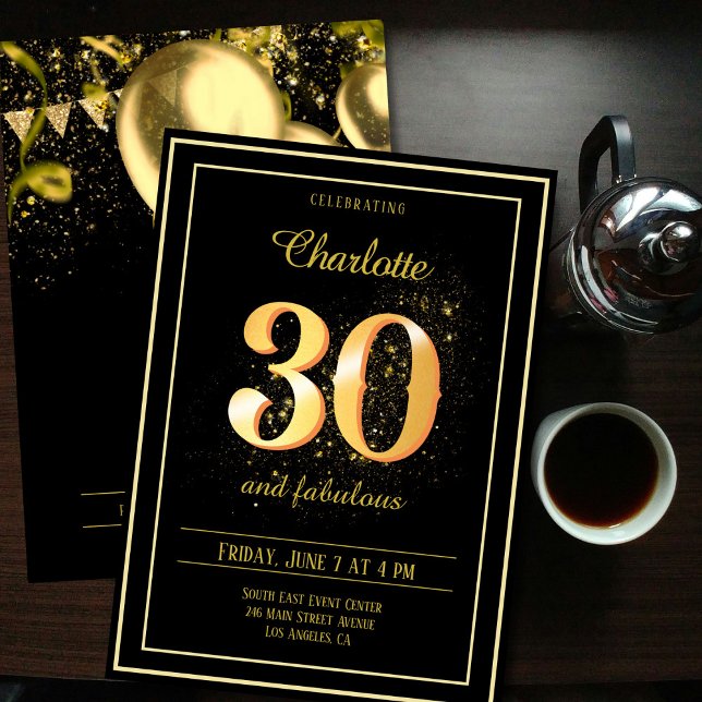 Invitation 30 et Fabuleux anniversaire (Créateur téléchargé)