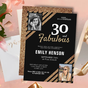 Invitation 30 et Fabulous Gold Parties scintillant 2 Photo 30