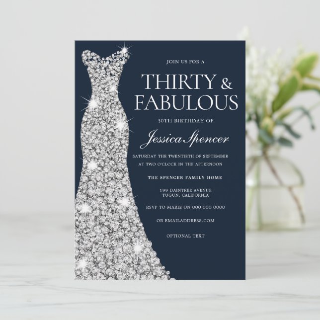 Invitation 30 & Fabuleux ! ! Argent Diamond Gown 30e annivers (Debout devant)