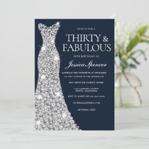 Invitation 30 & Fabuleux ! ! Argent Diamond Gown 30e annivers