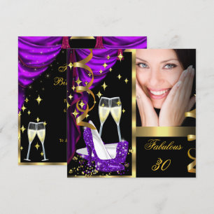 Invitation 30 Fabuleux et fantastique Champagne violet 3