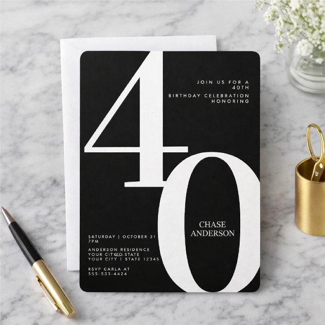 Invitation 30e, 40e, 50e, 60e anniversaire (Créateur téléchargé)