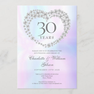 Invitations Faire Part Cartes 30 Ans De Mariage Zazzle Fr