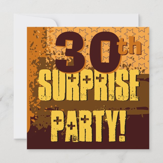 Invitation 30e anniversaire de la fête de l'or et des étoiles (Devant)