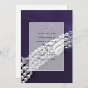 Invitation 30e anniversaire de la Mariage Pearl Photo