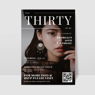 Invitation 30e anniversaire de la photo magazine personnalisé