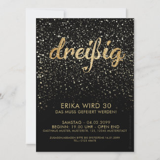 Invitation 30e anniversaire "Déco de fête"