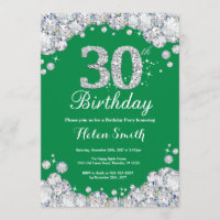 30e anniversaire Diamant vert et argent