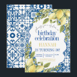 Invitation 30e anniversaire du citron italien méditerranéen<br><div class="desc">La Dolce Vita Italienne 30e anniversaire invitation fête</div>