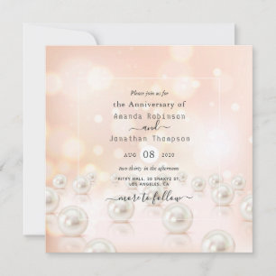 Invitation 30e anniversaire du Mariage Pearl