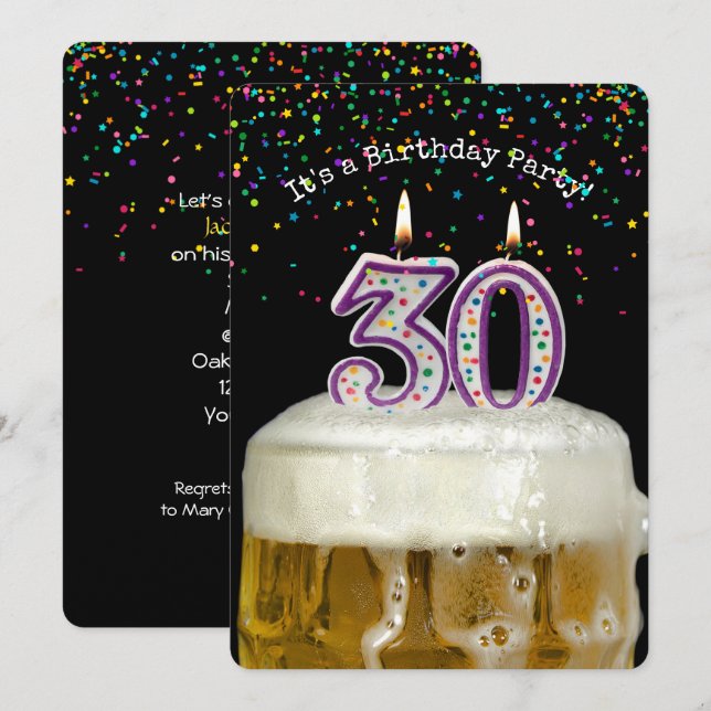 Invitation 30e anniversaire fête de la bière (Devant / Derrière)