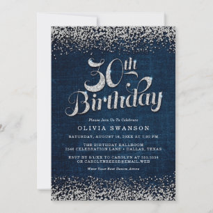 Invitation 30e anniversaire fête Denim & Diamonds