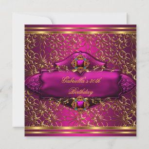 Invitation 30e anniversaire fête Exotic Pink Gold
