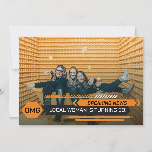 Invitation 30e anniversaire La fête de nouvelles de la femme  (Devant)