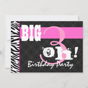 Invitation 30e anniversaire Pink Zebra C431 Modèle