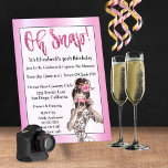 Invitation 30e anniversaire pour elle |Parties scintillant ro<br><div class="desc">Mignonne fille prenant une photo | Capturez Le Moment | 30e anniversaire pour elle | Invitations de Parties scintillant Rose Faux. Il Est Facile De Changer L'Exemple De Texte En Vous Propre En Cliquant Sur Personnaliser. Cliquez Sur Personnaliser Pour Modifier Le Type De Police, La Couleur De Police, La Taille...</div>
