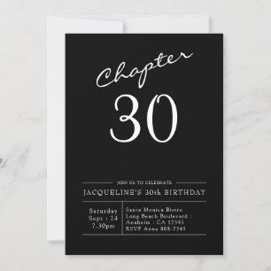 Invitation 30e anniversaire Script 30 Party