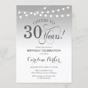 Invitation 30e anniversaire - Silver White