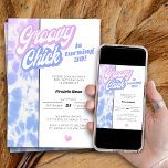 Invitation 30e anniversaire Super Chick Pastel Tie Dye Party<br><div class="desc">Super Chick atteint 30 .. 30e anniversaire Invitation (ou n'hésitez pas à modifier les années pour convenir). Motif de teinture à l'aquarelle pastel dans les tons lilas et bleu avec typographie super. Facile à customiser pour n'importe quel âge.</div>