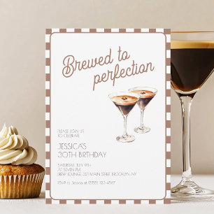Invitation 30e Espresso Martini brassée fête d'anniversaire B