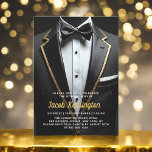 Invitation 30e événement d'anniversaire Black and Gold Tuxedo<br><div class="desc">Célébrez dans le style avec cette Invitation d'anniversaire Black and Gold Tuxedo, exubérant élégance et sophistication. L'élégant arrière - plan noir et les touches dorées chatoyantes donnent le ton d'une affaire luxueuse, parfaite pour une célébration d'étape. Avec son design raffiné d'inspiration tuxedo, cette invitation capte l'essence d'une soirée classe remplie...</div>