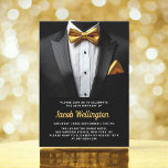 Invitation 30e événement d'anniversaire Black and Gold Tuxedo<br><div class="desc">Célébrez dans le style avec cette Invitation d'anniversaire Black and Gold Tuxedo, exubérant élégance et sophistication. L'élégant arrière - plan noir et les touches dorées chatoyantes donnent le ton d'une affaire luxueuse, parfaite pour une célébration d'étape. Avec son design raffiné d'inspiration tuxedo, cette invitation capte l'essence d'une soirée classe remplie...</div>