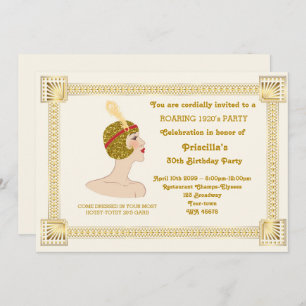 Invitation 30e ou n'importe quelle,Femme de la fête d'anniver