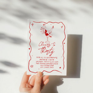 Invitation 30e Soirée À Trente Doddle Quirky Anniversaire