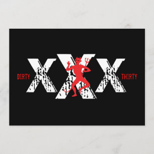 Invitation 30ème anniversaire - 30 sales - enfer d'une partie