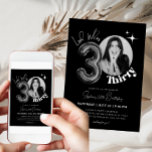 Invitation 30ème anniversaire Black Men Photo femme<br><div class="desc">*Utilisez une photo carré pour remplacer l'image. Célébrez le jalon d'une trentaine d'années avec notre 30e anniversaire Black Balloon Minimalist Photo Invitation parfaite pour les hommes et les femmes. Ce design élégant allie à merveille sophistication et fantaisie. Personnalisez l'invitation avec votre photo préférée et les détails de l'événement, en créant...</div>