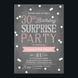 Invitation 30ème Anniversaire de l'invitation | de fête de<br><div class="desc">Cette 30ème invitation chic et élégante de fête d'anniversaire comporte un thème élégant de confettis avec la typographie moderne ; sur le tableau. Pour une invitation bien plus mémorable choisissez une forme découpée avec des matrices, un papier texturisé ou un double papier épais. Pendant une année customisée d'anniversaire, svp le...</div>