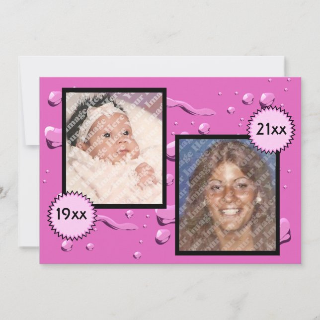 Invitation 30ème célébration d'anniversaire de grande (Devant)