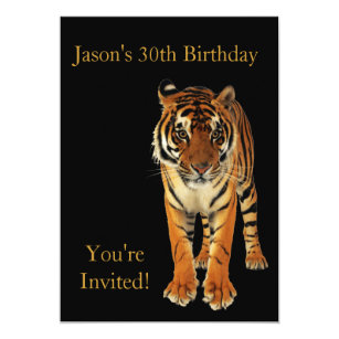 Invitations Faire Part Cartes Anniversaire Tigre Zazzle Fr