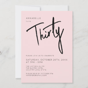 Invitation 30ème Trente-trentième anniversaire moderne