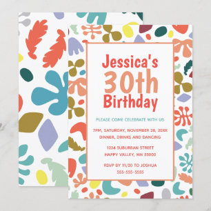 Invitation 30th Birthday Custom Name Détails