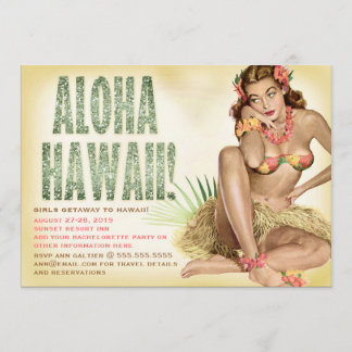 Invitation 311 Aloha Hawaii Retro Pinup Girl