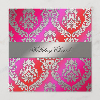 Invitation 311 Alonnah Damask Cherry Cake Metallic Gold