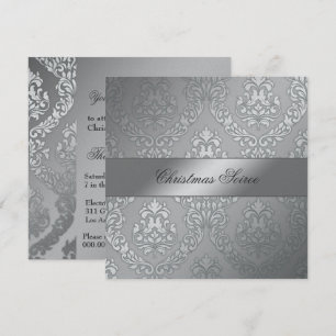 Invitation 311 Alonnah Damask Mousse Métallic Argent