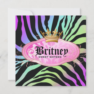 Invitation 311 Arc-en-ciel bodacieux de Zebra Amethyst