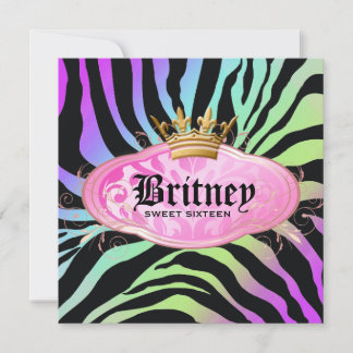 Invitation 311 Arc-en-ciel bodacieux de Zebra Amethyst