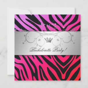 Invitation 311-Argent Divine Purple Punch Zebra Bachelorette