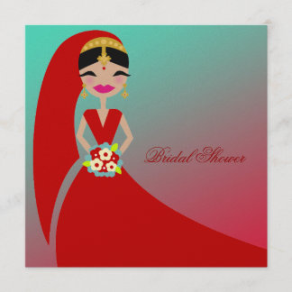 Invitation 311-Beauté indienne| Fête de l'mariée Turquoise Dr