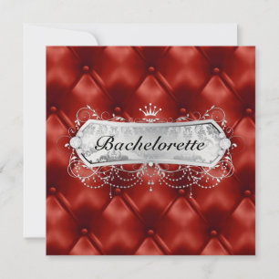 Invitation 311 Bonheur de neige rouge touffe métallisé
