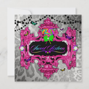 Invitation 311 Candy Wonderland Pink Leopard Metallic