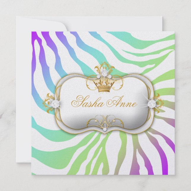 Invitation 311 Ciao Bella Zebra Amethyst Rainbow Kiss (Devant)