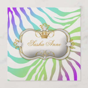 Invitation 311 Ciao Bella Zebra Amethyst Rainbow Kiss